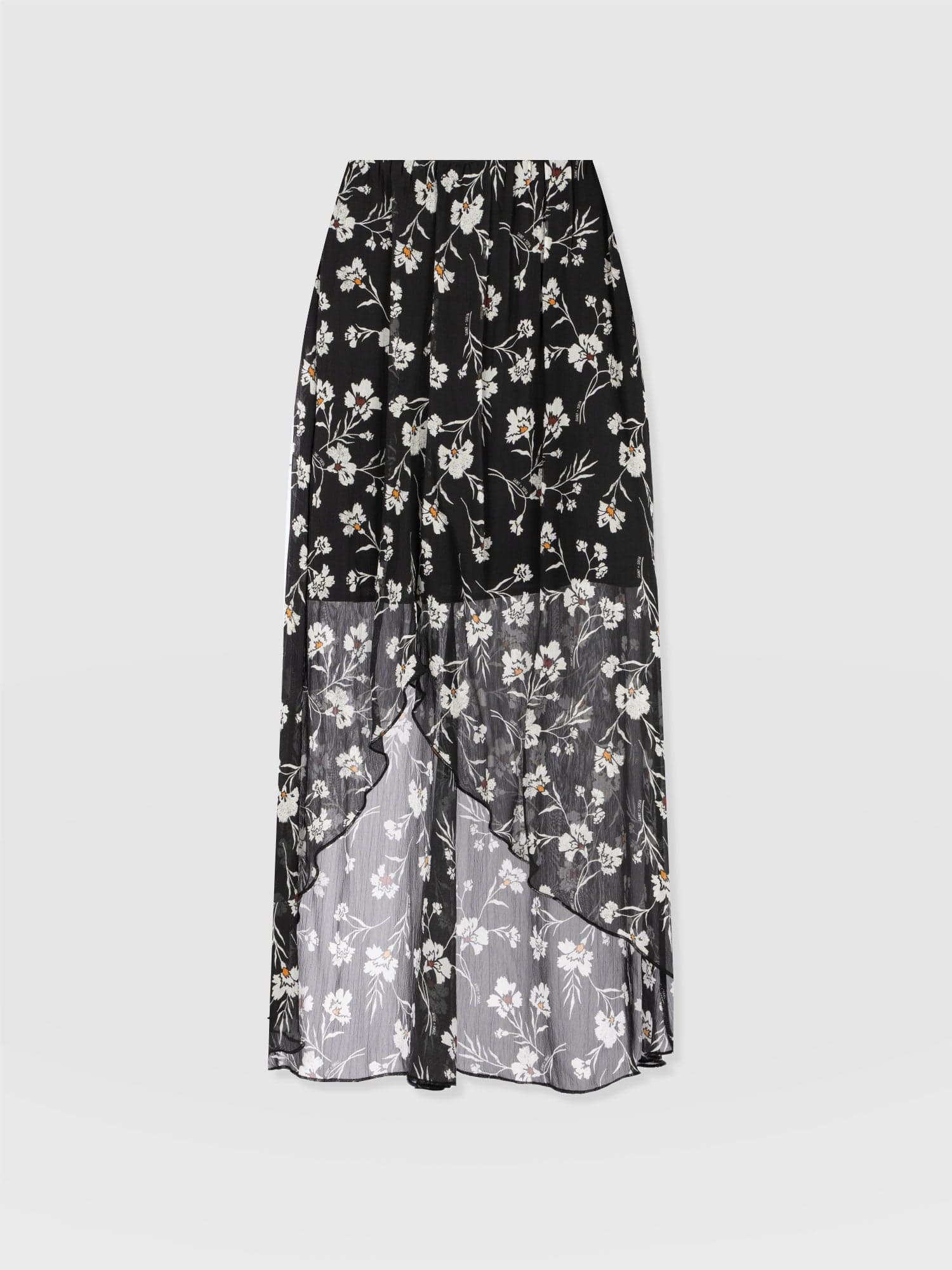 Lexi High Low Skirt - Black Spring Floral - Women's Skirts | Saint + Sofia® USA